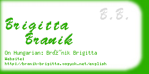 brigitta branik business card